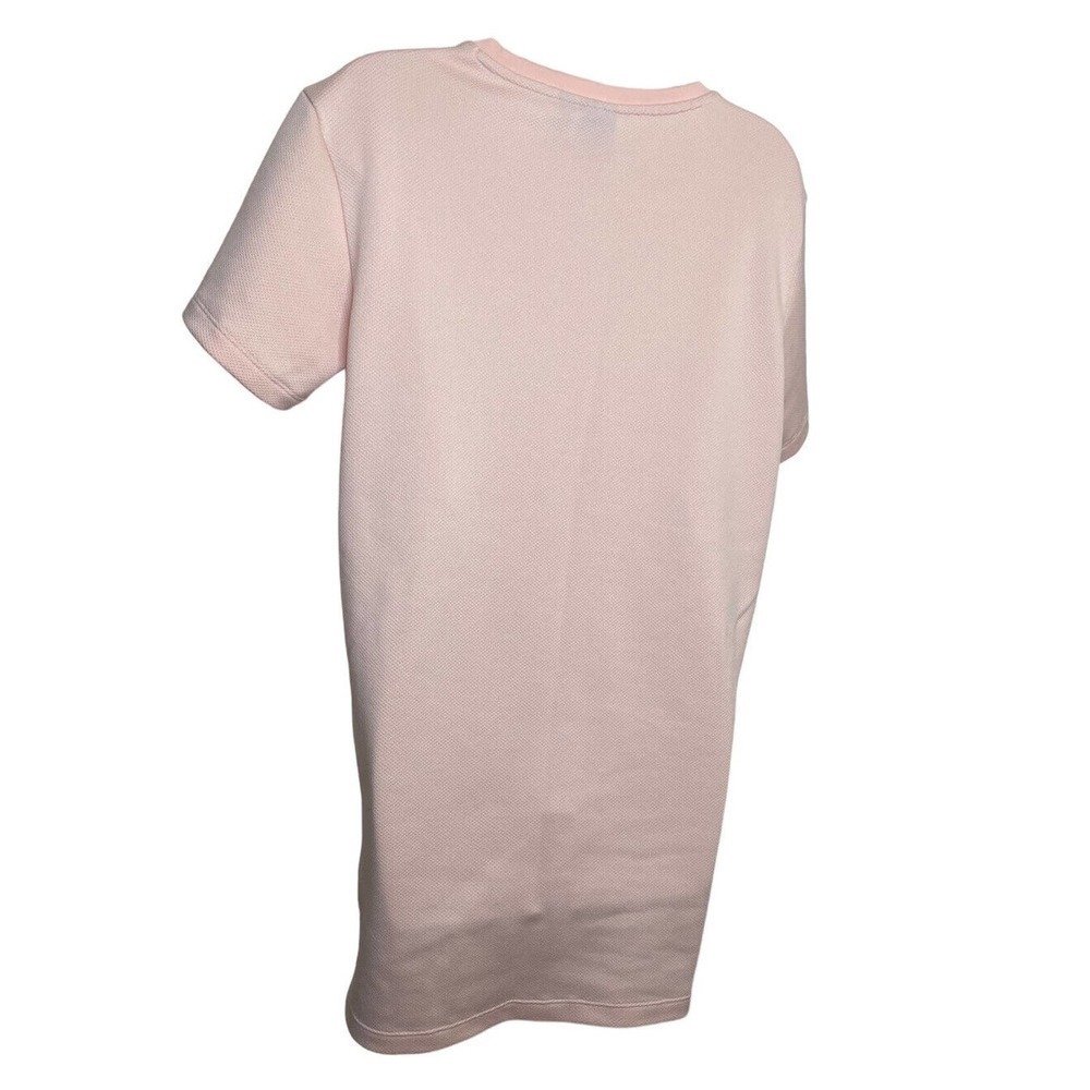 ADIDAS Originals Women’s Short Sleeve T-Shirt Dress Medium Pink White Trefoil - Picture 6 of 8